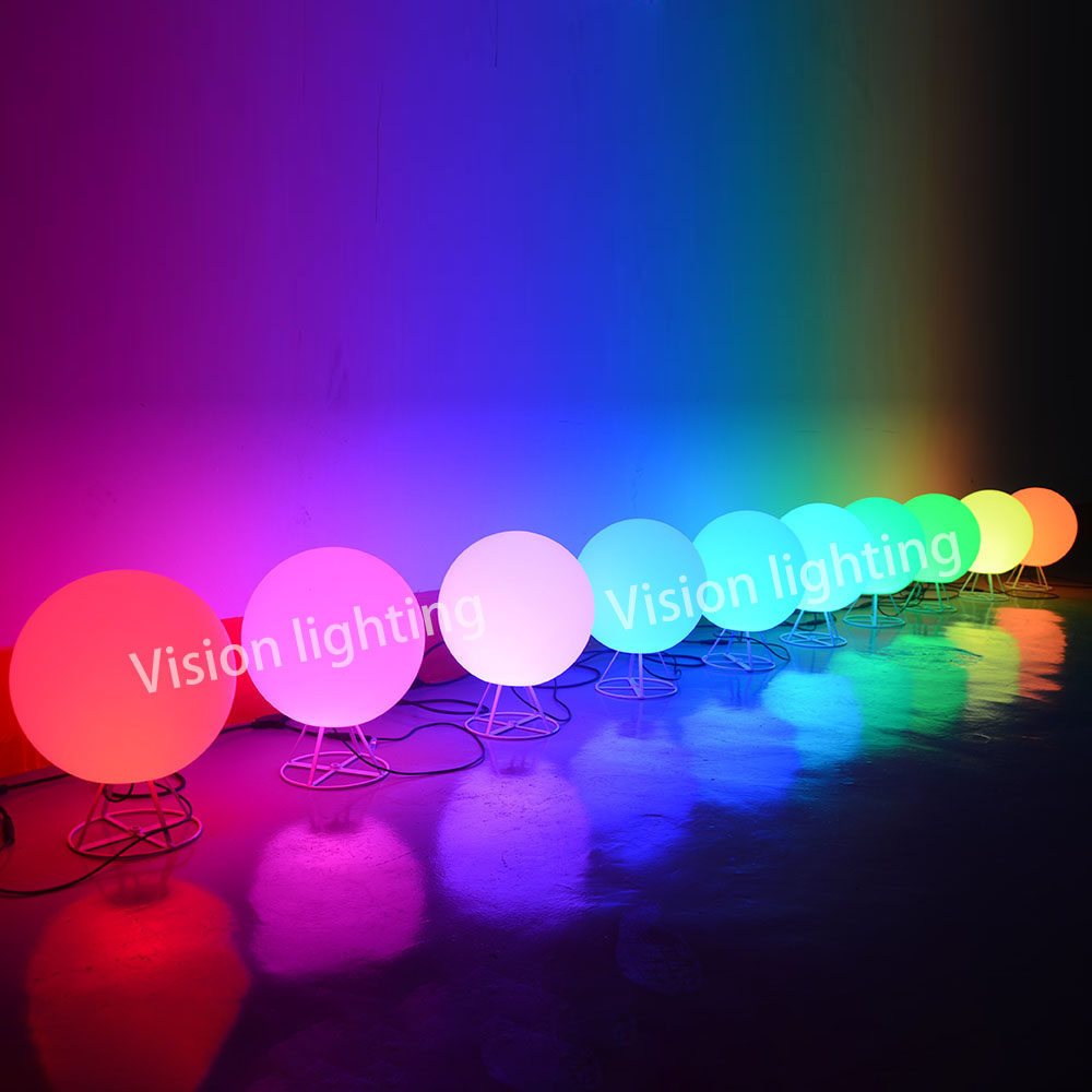 3D IP65 عيد الميلاد الديكور في الهواء الطلق استخدام المناظر الطبيعية عالية الجودة أدى للبرمجة TTL RGB الكرة ضوء سلسلة