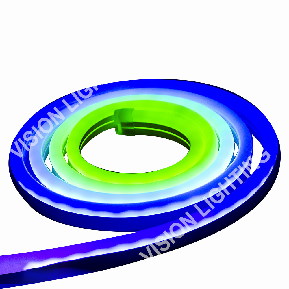 زينة المناظر الطبيعية الخارجية لعيد الميلاد DMX512، شريط إضاءة نيون ذكي RGB قابل للعنونة