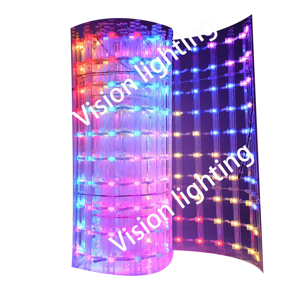 شاشة عرض الإعلانات LED الخارجية RGB WS2811 بكسل شبكة أضواء شبكة الحائط