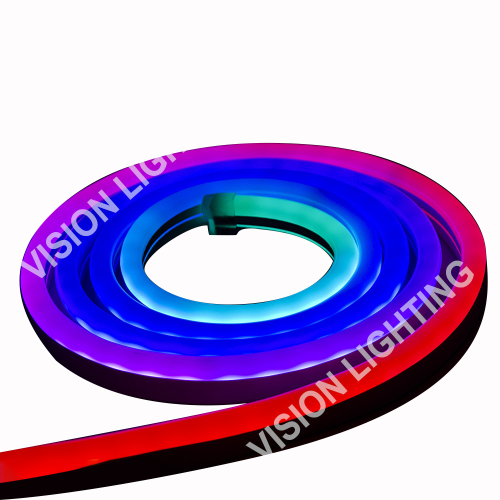 زينة المناظر الطبيعية الخارجية لعيد الميلاد DMX512، شريط إضاءة نيون ذكي RGB قابل للعنونة