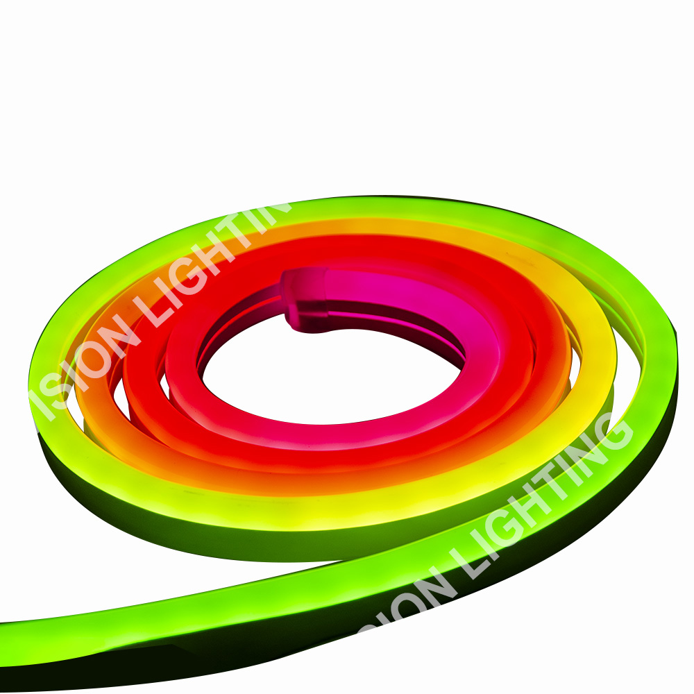 زينة المناظر الطبيعية الخارجية لعيد الميلاد DMX512، شريط إضاءة نيون ذكي RGB قابل للعنونة