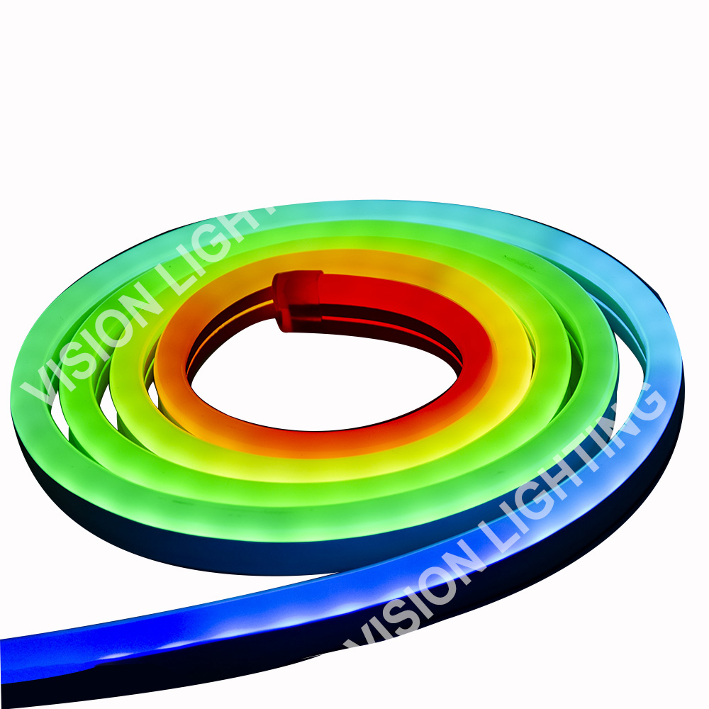 زينة المناظر الطبيعية الخارجية لعيد الميلاد DMX512، شريط إضاءة نيون ذكي RGB قابل للعنونة