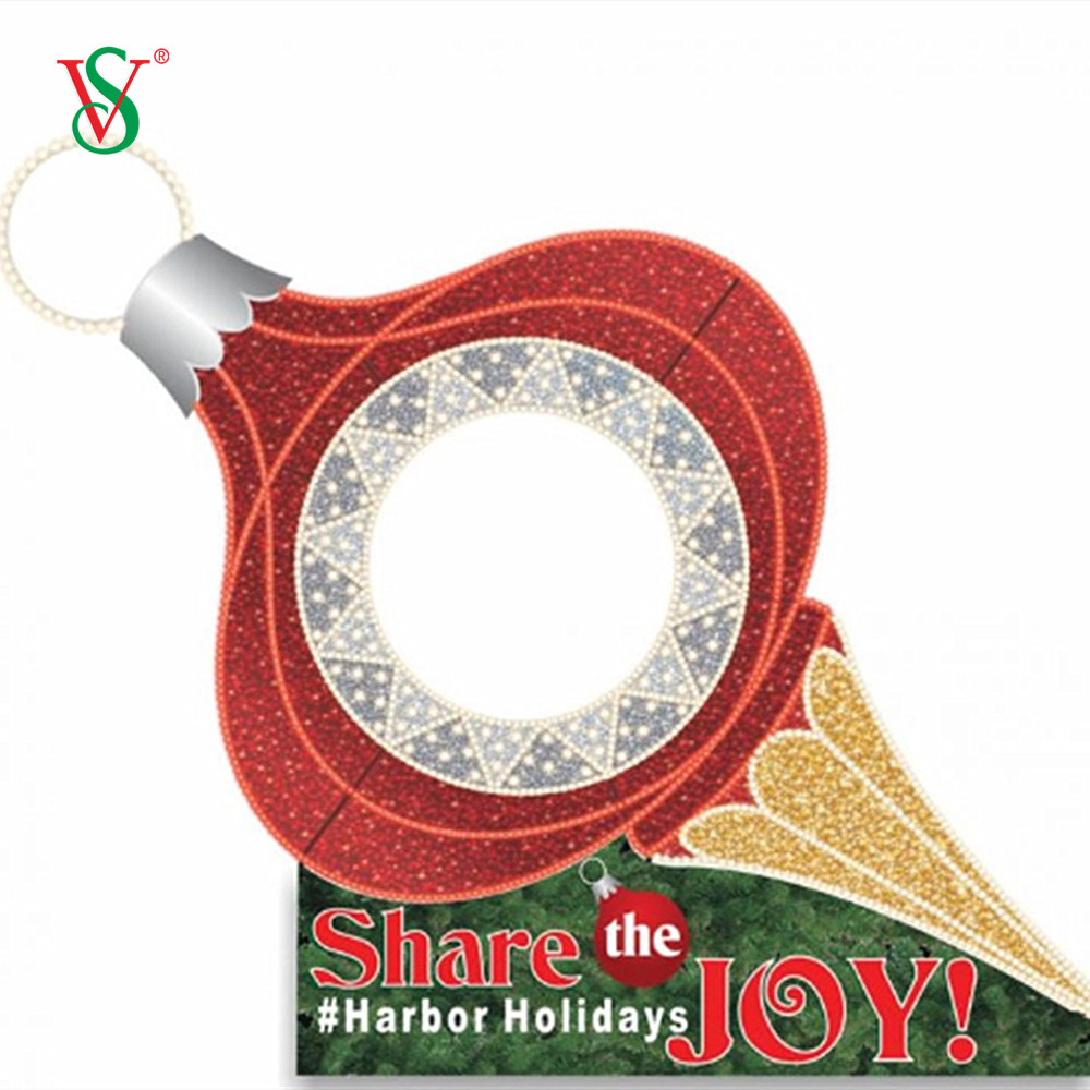 أضواء LED بإطار صور ثنائي الأبعاد للديكور الخارجي لمهرجانات العام الجديد