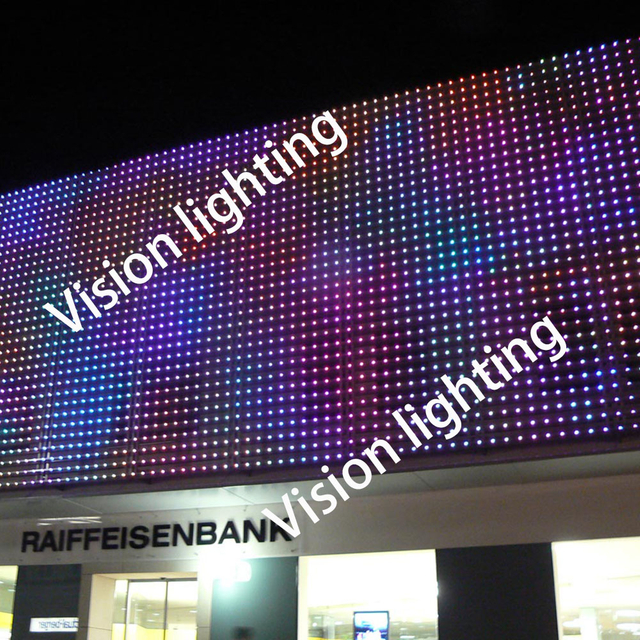 شاشة عرض الإعلانات LED الخارجية RGB WS2811 بكسل شبكة أضواء شبكة الحائط