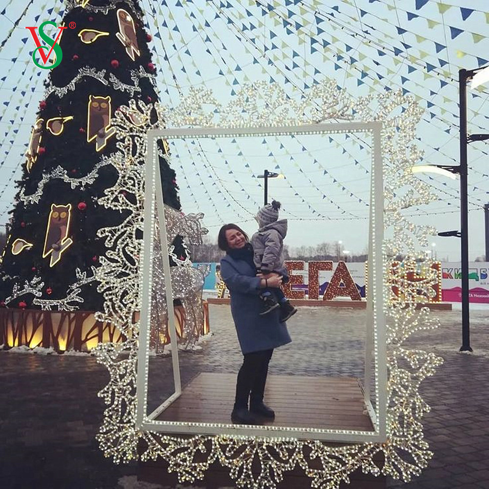 أضيء إطار صور عيد الميلاد لعيد الميلاد التقاط الصور