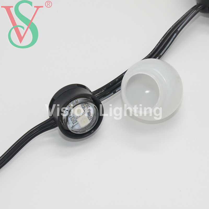 قابل للبرمجة WS2811 TTL بكسل LED RGB زينة عيد الميلاد IP65 في الهواء الطلق الكرة سلسلة ضوء