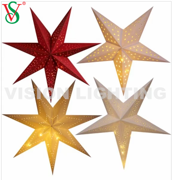 في الهواء الطلق مقاوم للماء معلق Moravian Star Burst Star Motif Lights لتزيين شجرة الكريسماس