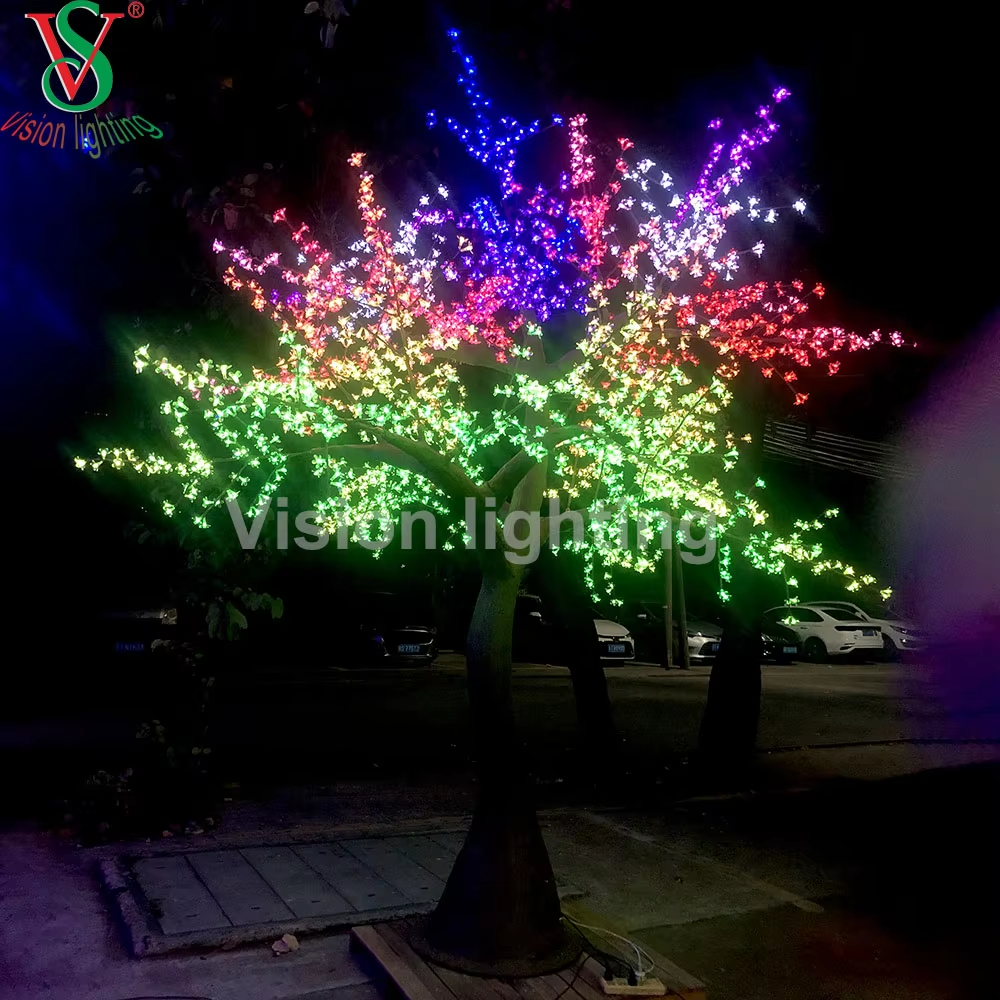 LED RGB LED LED LED Cherry Blossom Tree Light - IP65 الإضاءة الزخرفية المقاومة للماء لحديقة الحديقة وعرض الأحداث