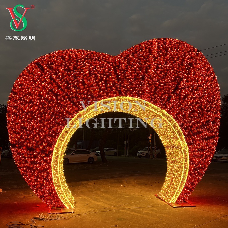 Navidad Luces في الهواء الطلق نفق متوهج LED إضاءة القوس الإضاءة الزخارف لعرض عيد الميلاد