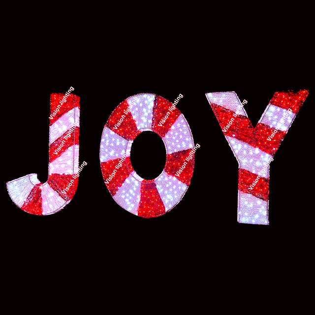 الديكور في الهواء الطلق المناظر الطبيعية IP65 عالية الجودة 3D النحت بقيادة عيد الميلاد عطلة عزر ضوء الرسالة