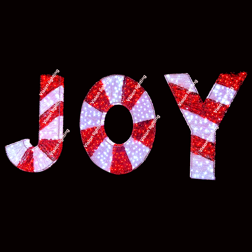 الديكور في الهواء الطلق المناظر الطبيعية IP65 عالية الجودة 3D النحت بقيادة عيد الميلاد عطلة عزر ضوء الرسالة