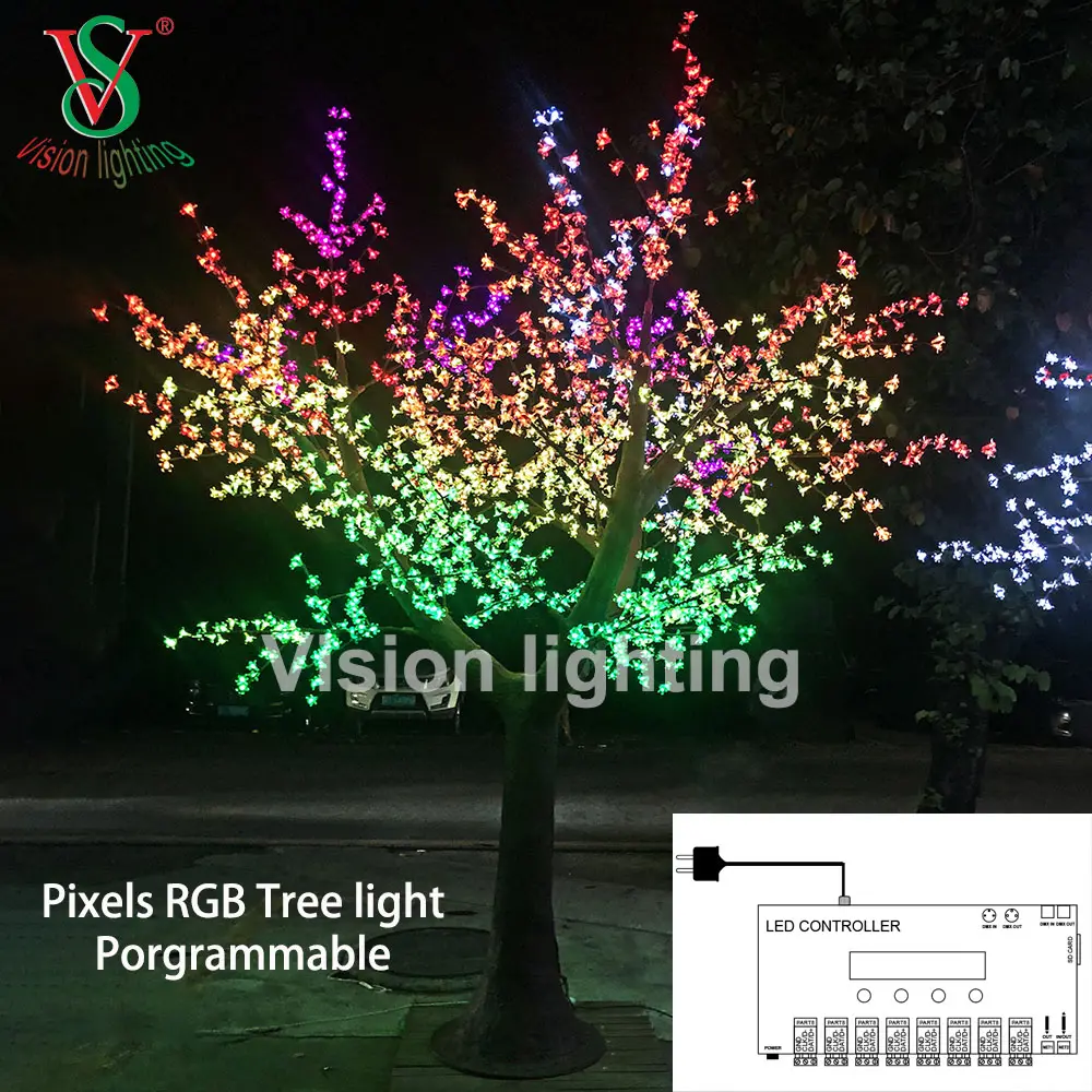 LED RGB LED LED LED Cherry Blossom Tree Light - IP65 الإضاءة الزخرفية المقاومة للماء لحديقة الحديقة وعرض الأحداث