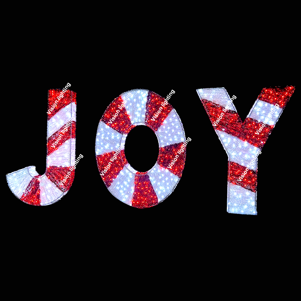 الديكور في الهواء الطلق المناظر الطبيعية IP65 عالية الجودة 3D النحت بقيادة عيد الميلاد عطلة عزر ضوء الرسالة