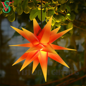 في الهواء الطلق مقاوم للماء معلق Moravian Star Burst Star Motif Lights لتزيين شجرة الكريسماس