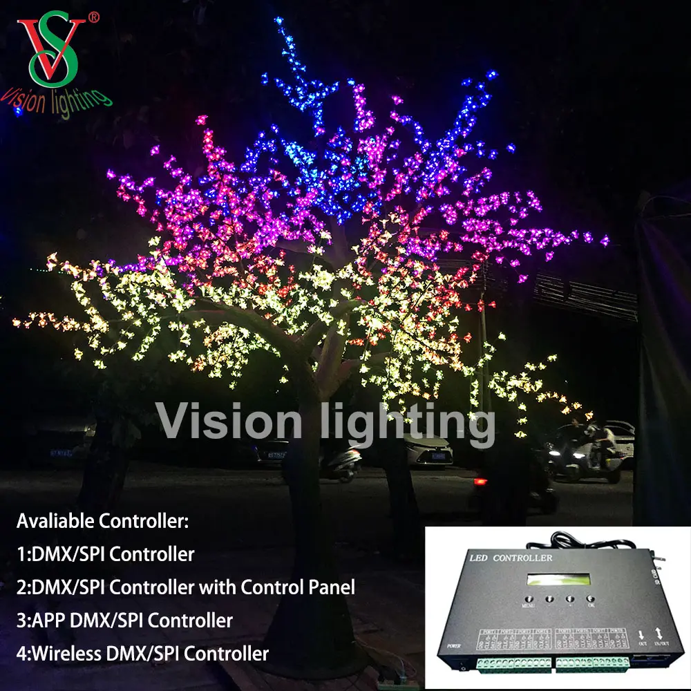 LED RGB LED LED LED Cherry Blossom Tree Light - IP65 الإضاءة الزخرفية المقاومة للماء لحديقة الحديقة وعرض الأحداث
