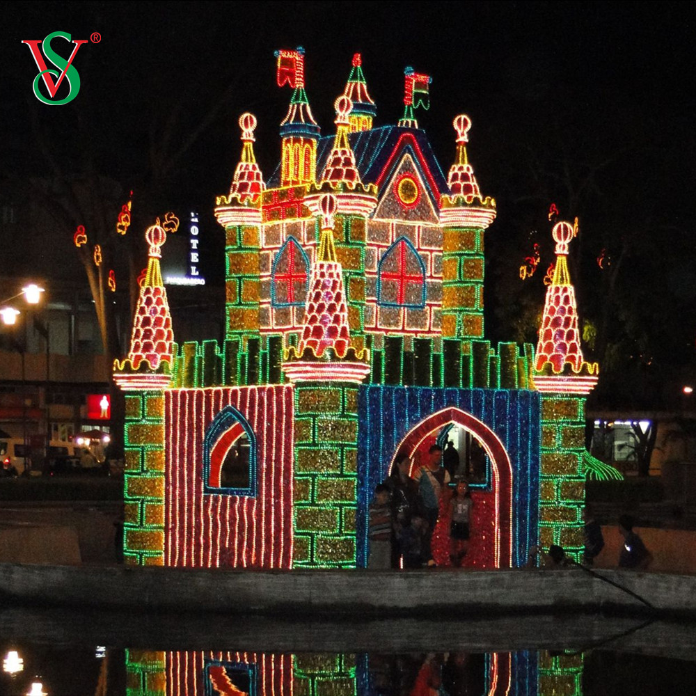 في الهواء الطلق عيد الهالوين أضواء الديكور عزر كبير القلعة برج النحت أضواء الحافز