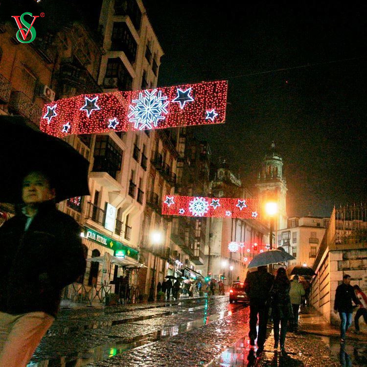 الجملة المهنية مخصص أضواء عيد الميلاد في الهواء الطلق 2D عبر ضوء الشارع الديكور