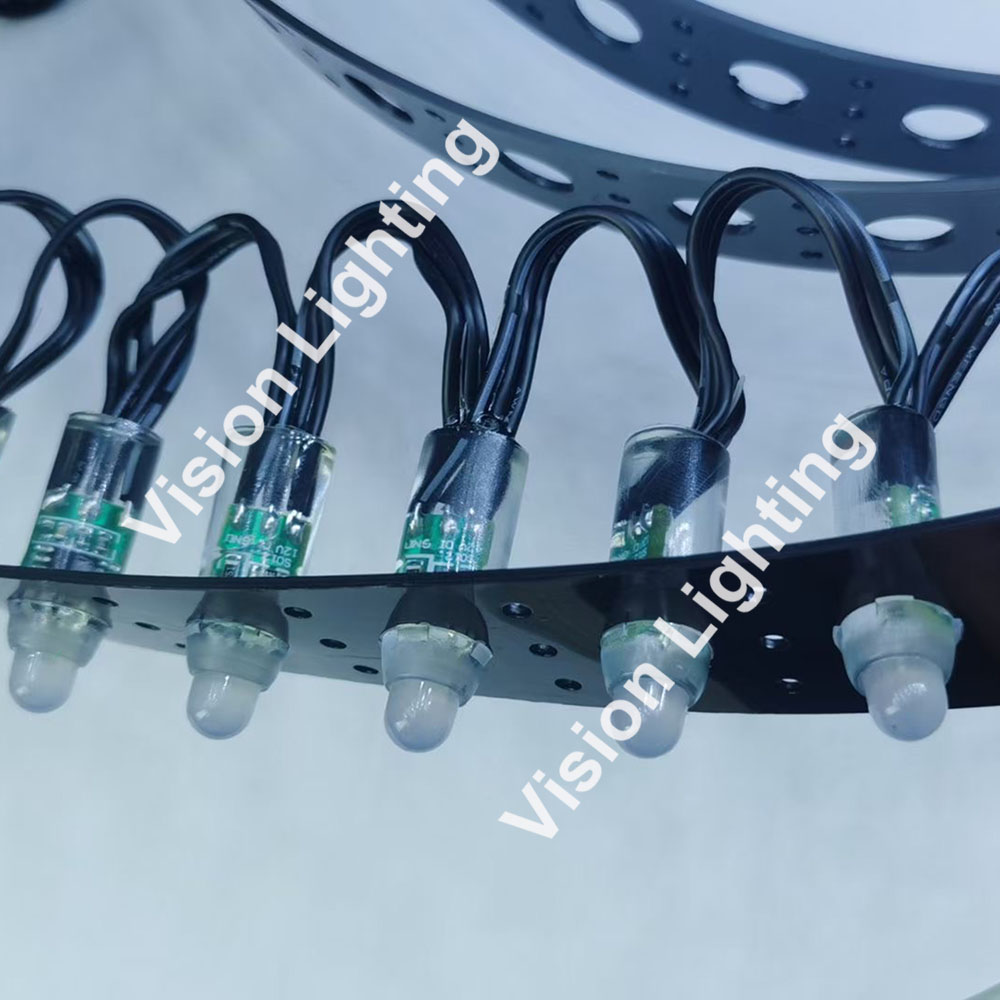 زينة الكريسماس WS2811 وحدات البكسل القابلة للبرمجة وحدة الإضاءة RGB المزخرفة للاستخدام في الهواء الطلق