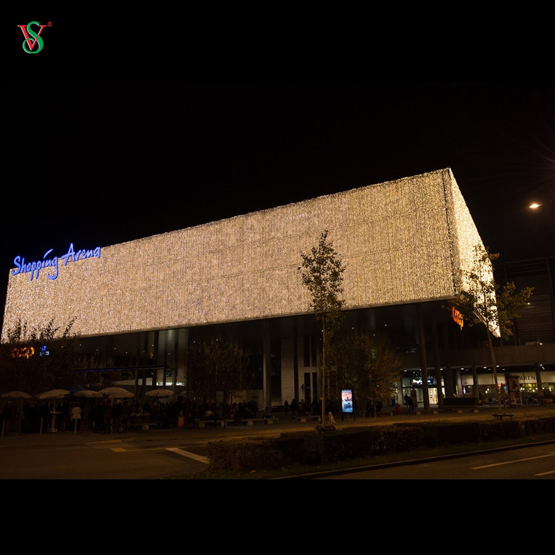 سلسلة إضاءة ستارة LED لتزيين فناء المطعم