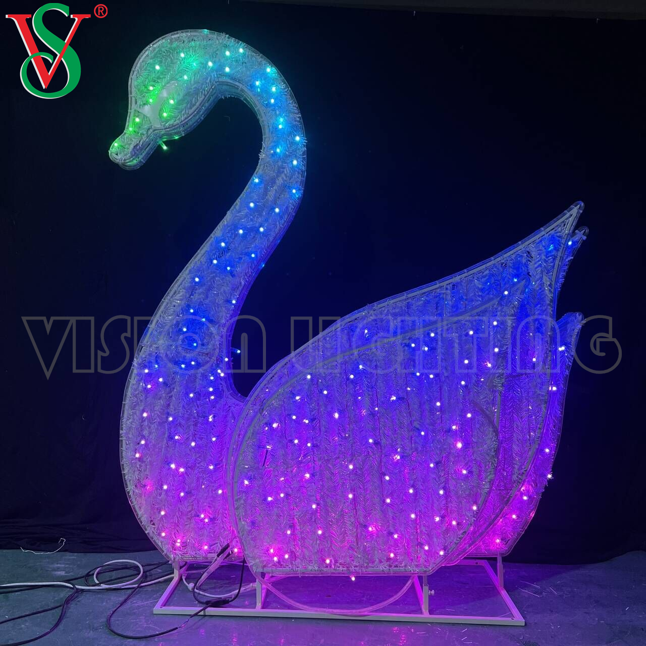 SPI TTL WS2811 Pixel Lights Led Pixel Garland للبرمجة RGB Swan Light