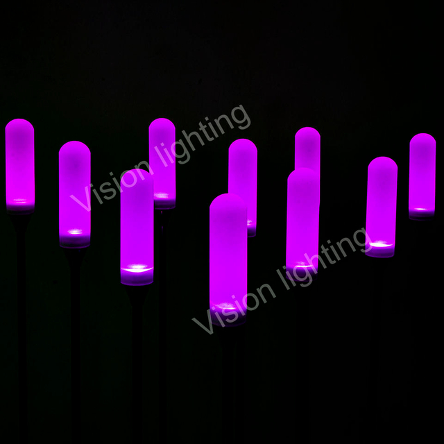 DMX/SPI RGB قضيب أكريليك عمود ضوء مصباح المناظر الطبيعية في الهواء الطلق مثبت على الأرض