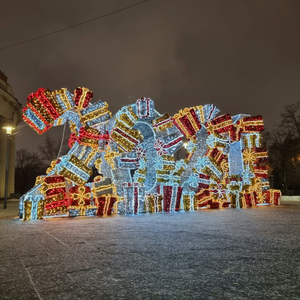 New Year Sign Sign Board Outdoor 3D Sculpture Motif Lights for New Year Decoration