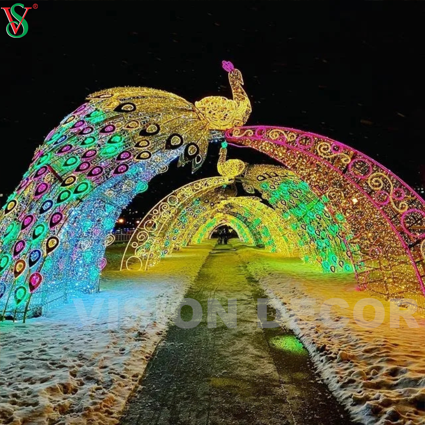 فاخرة LED LED ARCH LIGHT DRIDIAN DERICTION DECORATION Outdoor Holiday Plaza Decor