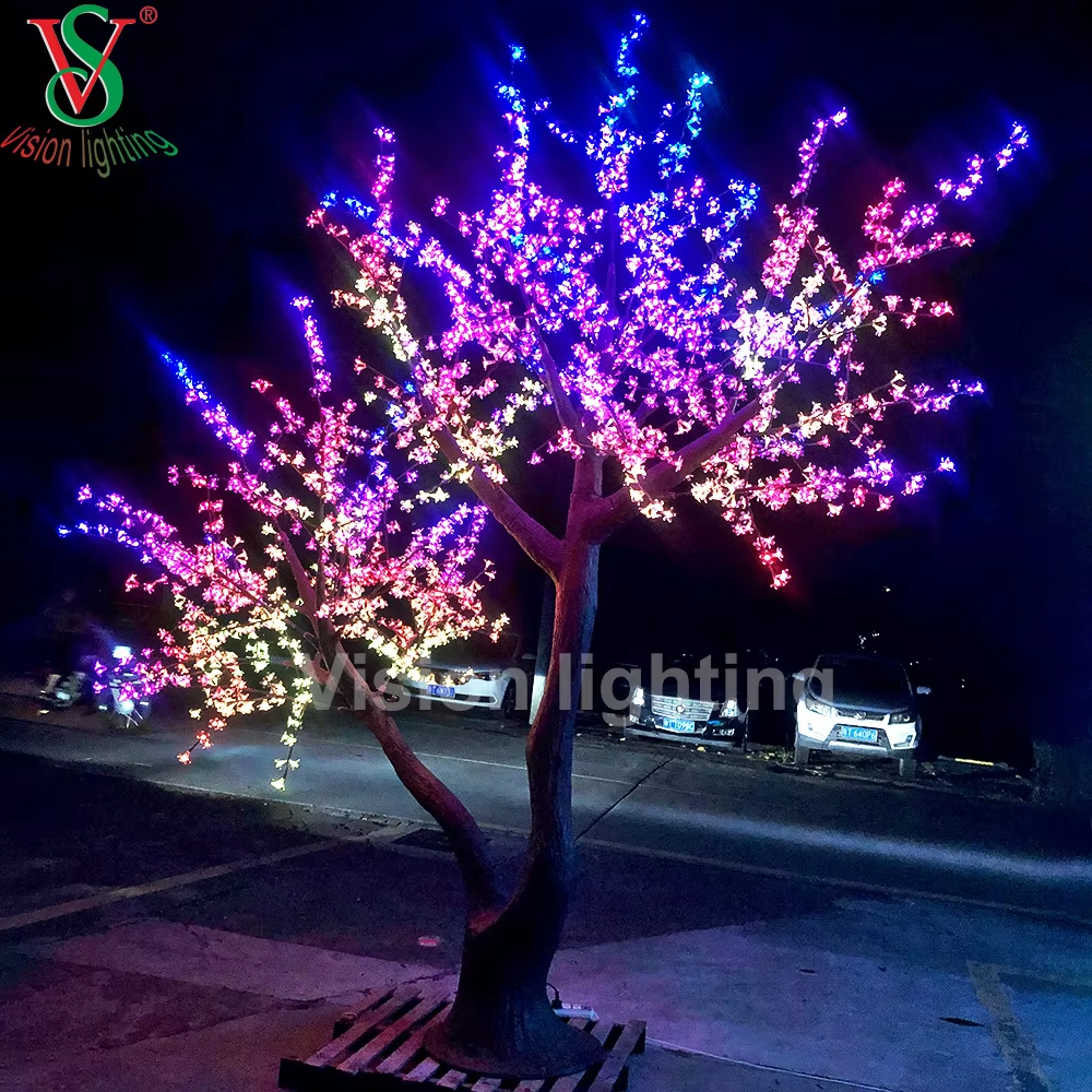LED RGB LED LED LED Cherry Blossom Tree Light - IP65 الإضاءة الزخرفية المقاومة للماء لحديقة الحديقة وعرض الأحداث