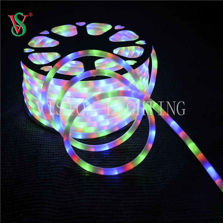 شكل زخرفة العطلات RGB 100M LED Flex Rope Strip Light for Shop Window Park Street