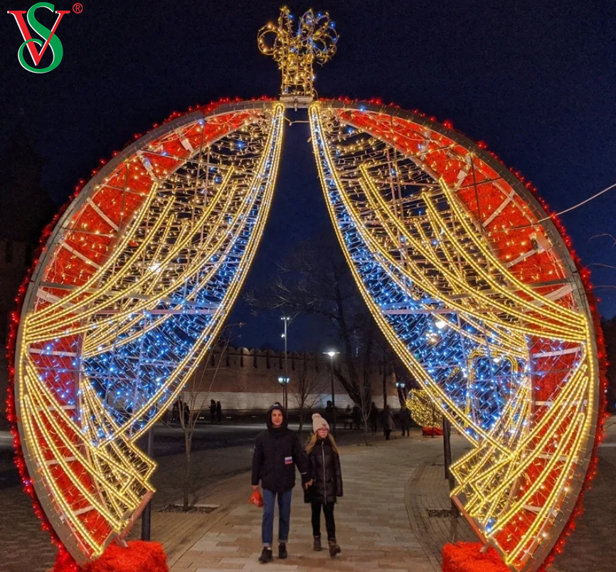 فاخرة LED LED ARCH LIGHT DRIDIAN DERICTION DECORATION Outdoor Holiday Plaza Decor