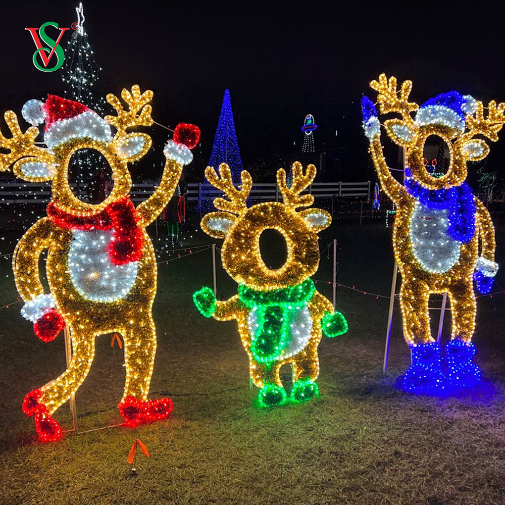 دعائم إضاءة عزر ثلاثية الأبعاد بإطار صور إبداعي لتزيين العطلة