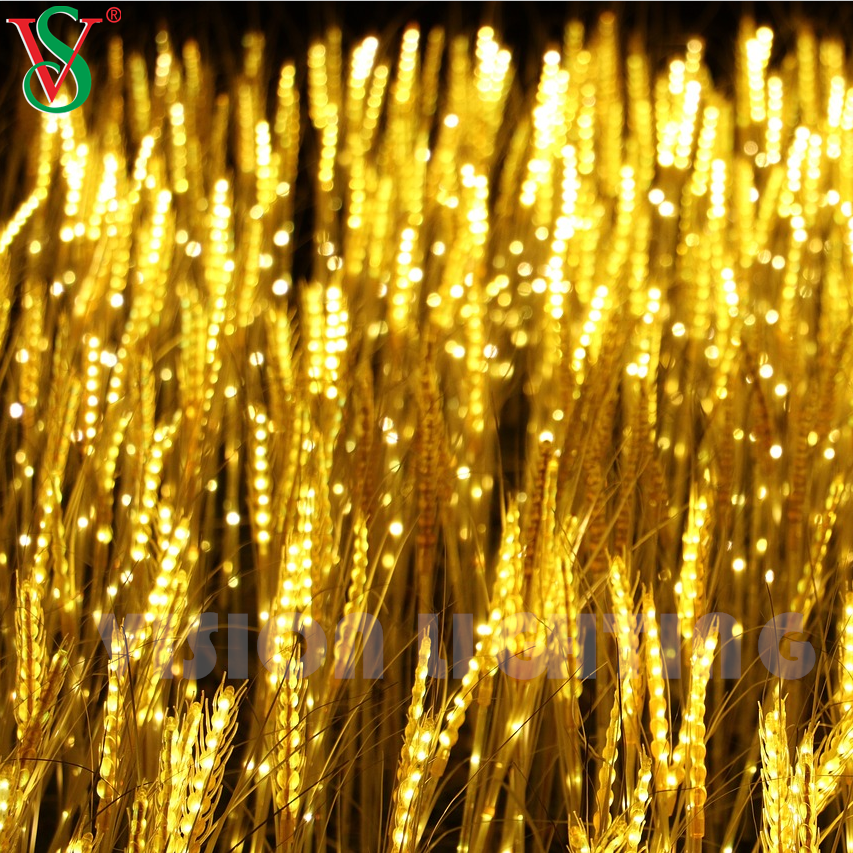 مصباح نبات القمح النابض بالحياة لزهرة المناظر الطبيعية في الهواء الطلق