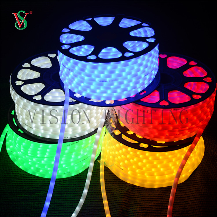 شكل زخرفة العطلات RGB 100M LED Flex Rope Strip Light for Shop Window Park Street