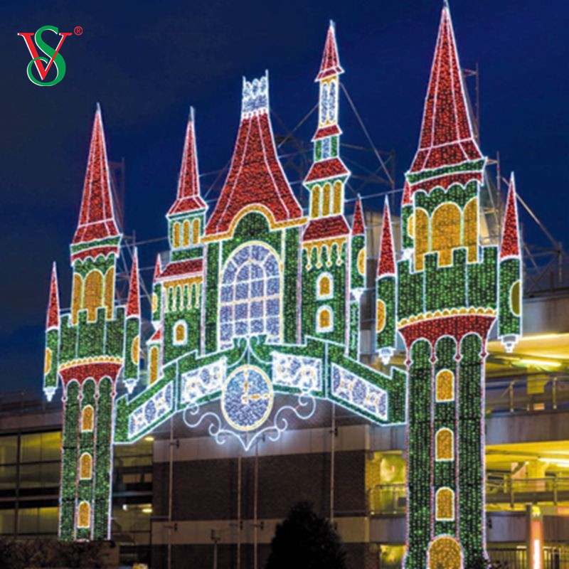 في الهواء الطلق عيد الهالوين أضواء الديكور عزر كبير القلعة برج النحت أضواء الحافز