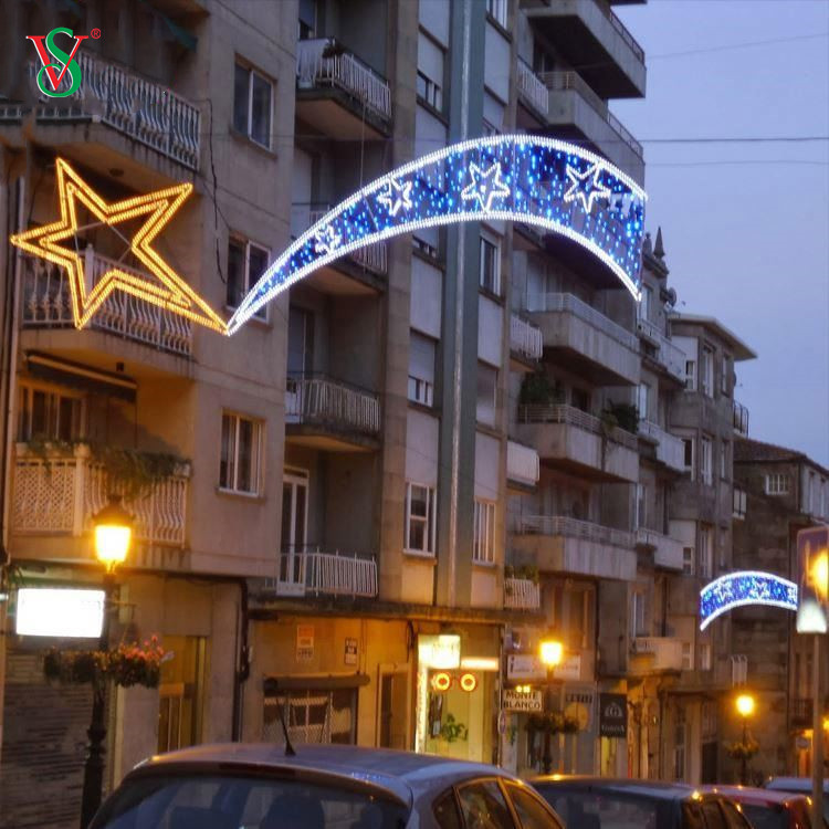 الجملة المهنية مخصص أضواء عيد الميلاد في الهواء الطلق 2D عبر ضوء الشارع الديكور