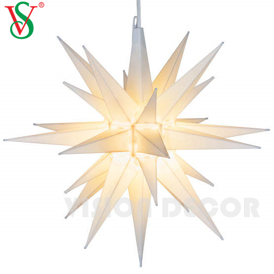 في الهواء الطلق مقاوم للماء معلق Moravian Star Burst Star Motif Lights لتزيين شجرة الكريسماس