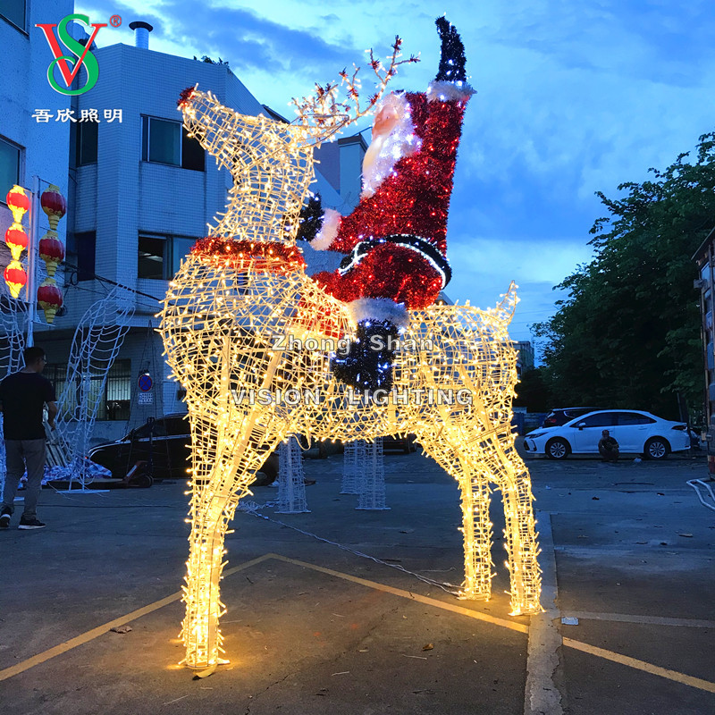 مركز التسوق العطلات عيد الميلاد الزخرفة في الهواء الطلق أدى