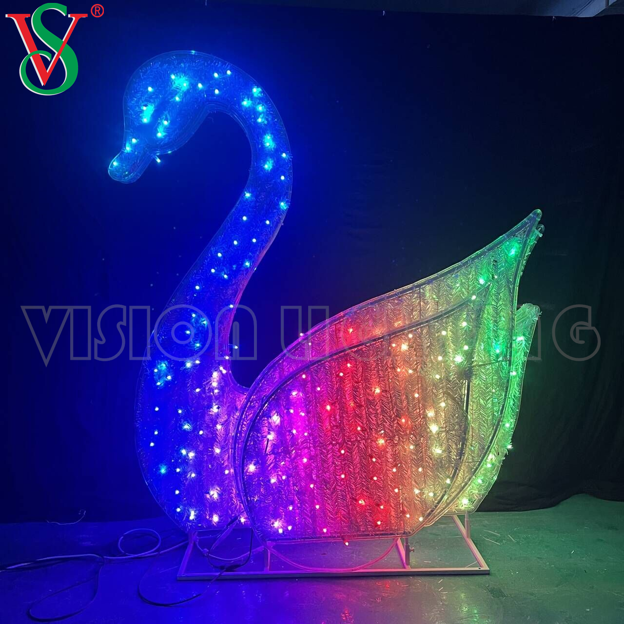 SPI TTL WS2811 Pixel Lights Led Pixel Garland للبرمجة RGB Swan Light