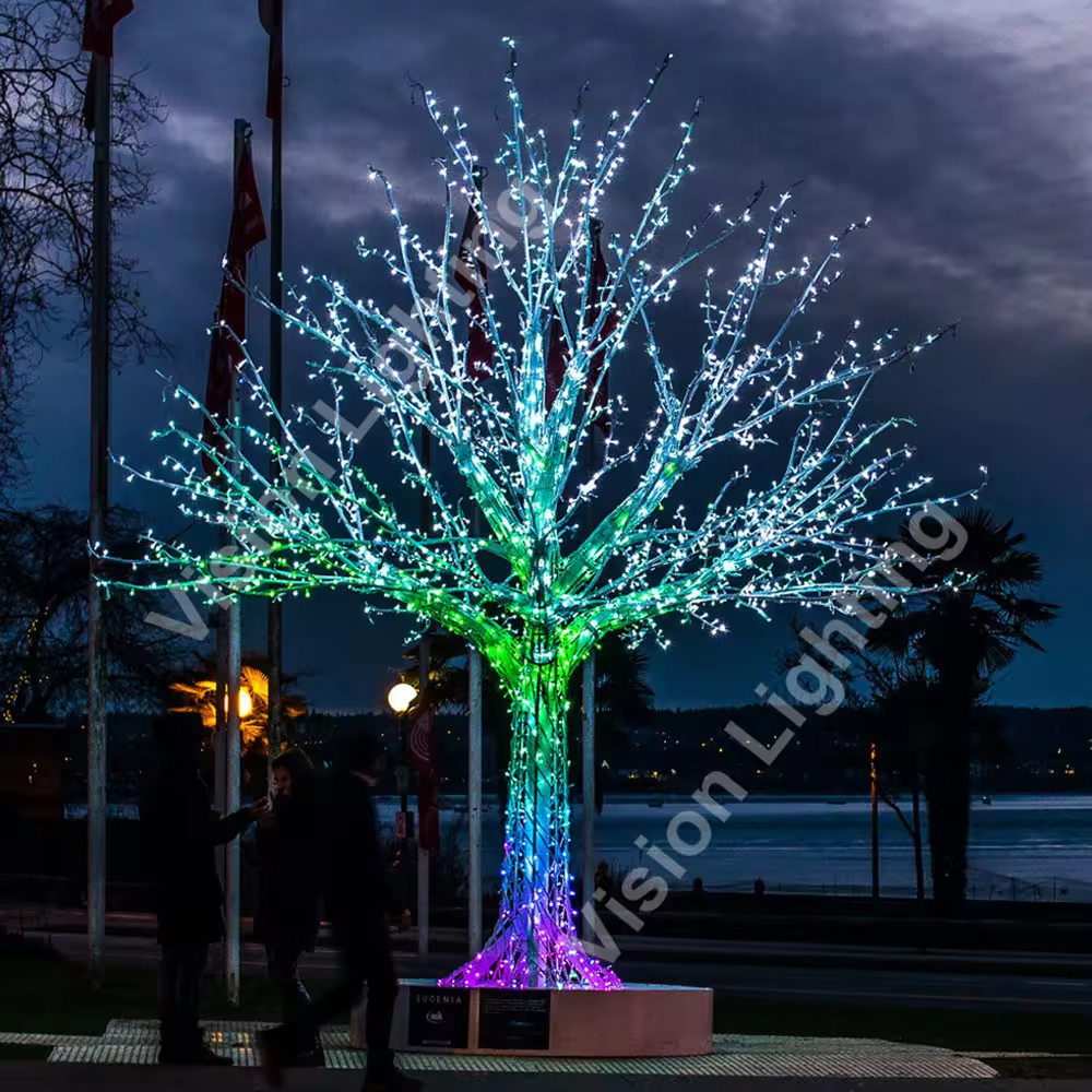 سطوع عالية للبرمجة DC12V WS2811 بكسل جارلاند بقيادة أضواء شجرة عيد الميلاد RGB