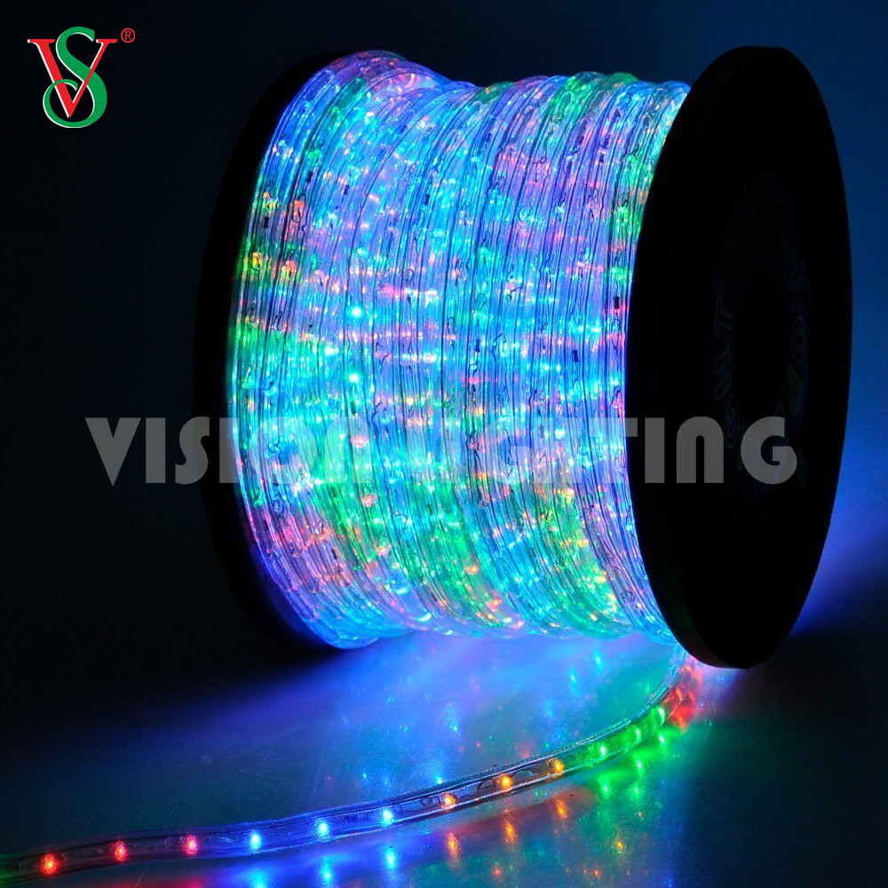 شكل زخرفة العطلات RGB 100M LED Flex Rope Strip Light for Shop Window Park Street