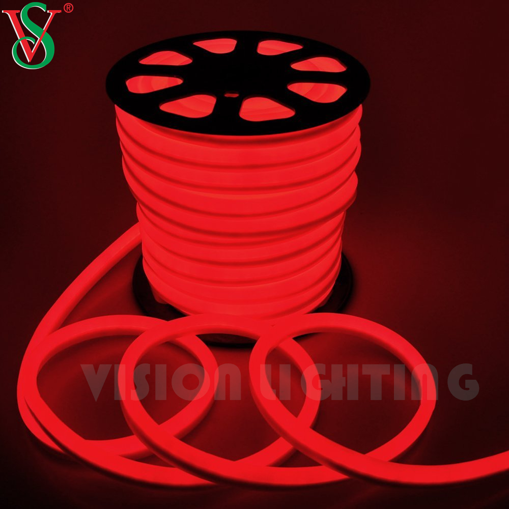 مقاوم للماء 15*25 مللي متر/8*16 مللي متر شريط مصابيح مرن 24 فولت/110 فولت/220 فولت/ LED فليكس أضواء النيون للتركيب على الحائط في الهواء الطلق