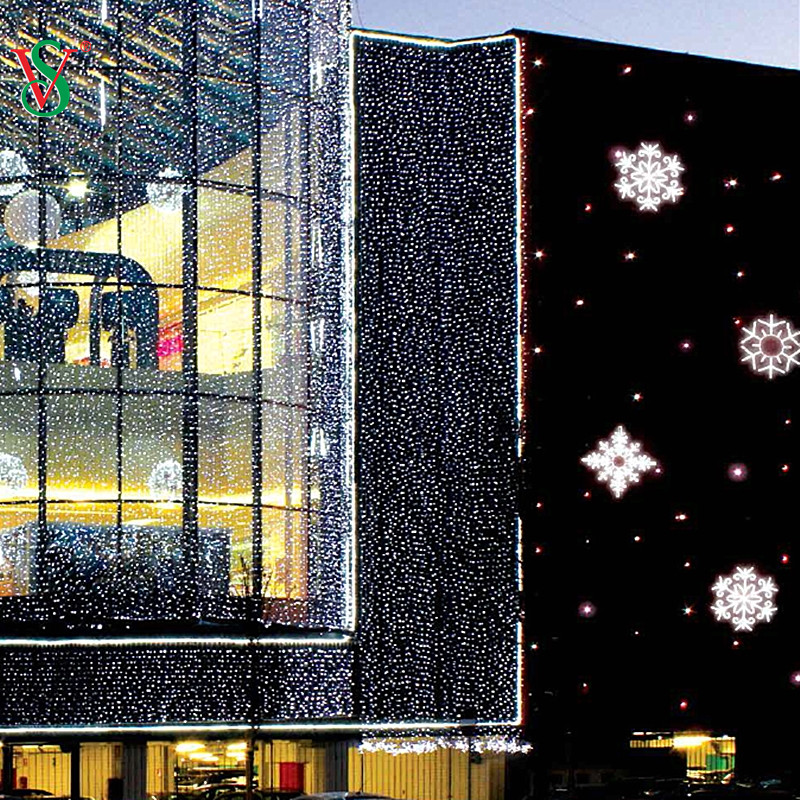 تخصيص تصميم الرسوم المتحركة LED أضواء ندفة الثلج 2D لتزيين عيد الميلاد